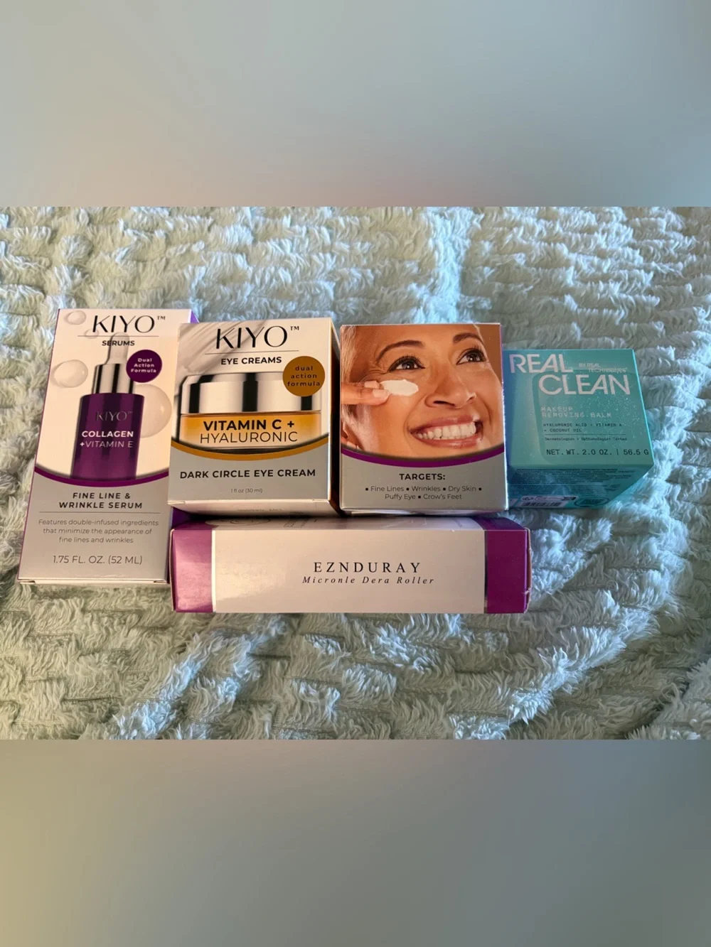NEW-antiaging bundle  KIYO Vitamin C + Hyaluronic Dark Circle Eye Cream + Serums